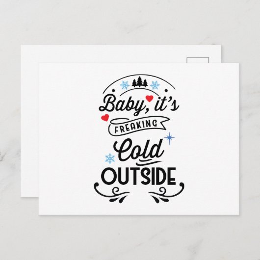 Baby zijn freeskoude buiten briefkaart (Voorkant / Achterkant)