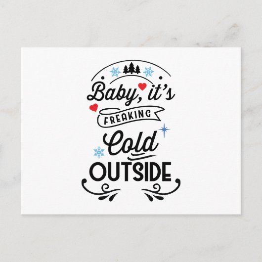 Baby zijn freeskoude buiten briefkaart (Voorkant)