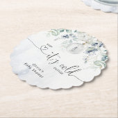 Baby zijn kou buiten Eucalyptus baby shower Kartonnen Onderzetters (Gekanteld)