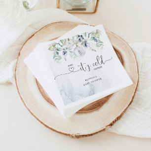 Baby zijn kou buiten Eucalyptus baby shower Servet