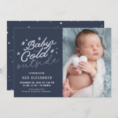 BABY ZIJN KOUD BUITEN | Aankondiging van vakantieg (Voorkant / Achterkant)