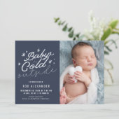 BABY ZIJN KOUD BUITEN | Aankondiging van vakantieg (Staand voorkant)