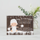 Baby zijn Koud Buiten Baby shower Kaart (Staand voorkant)