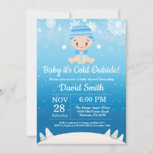 Baby zijn Koud Buiten het Baby shower van de Winte Kaart