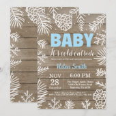 Baby zijn Koud Buiten het Baby shower van de Winte Kaart (Voorkant / Achterkant)