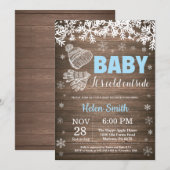 Baby zijn Koud Buiten het Baby shower van de Winte Kaart (Voorkant / Achterkant)