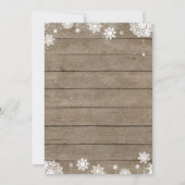 Baby zijn Koud Buiten Rustic Winter Baby shower Kaart (Achterkant)