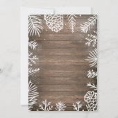 Baby zijn Koud Buiten Rustic Winter Baby shower Kaart (Achterkant)