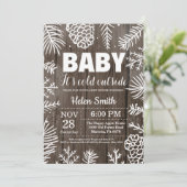 Baby zijn Koud Buiten Rustic Winter Baby shower Kaart (Staand voorkant)