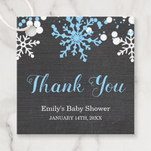 Baby zijn koude Baby shower buiten de sneeuwwinter Bedankjes Labels (Voorkant)