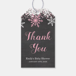 Baby zijn koude Baby shower buiten de sneeuwwinter Cadeaulabel