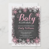 Baby zijn koude Baby shower buiten de sneeuwwinter Kaart (Voorkant)