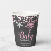 Baby zijn koude Baby shower buiten de sneeuwwinter Papieren Bekers (Achterkant)