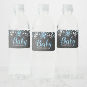 Baby zijn koude Baby shower buiten de sneeuwwinter Waterfles Etiket (Flessen)