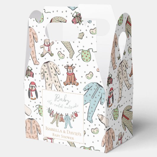Baby zijn koude Baby shower buiten de winter Bedankdoosjes (Geopend)