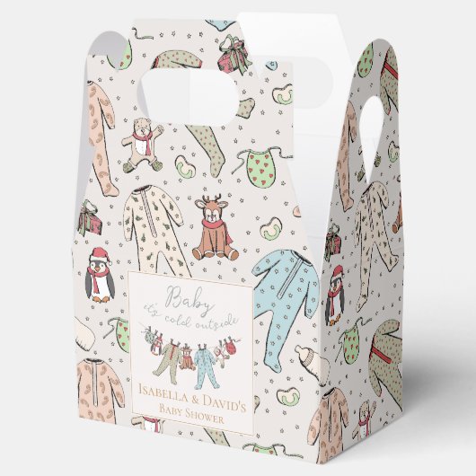 Baby zijn koude Baby shower buiten de winter Bedankdoosjes (Geopend)