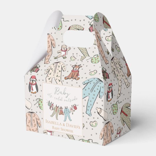 Baby zijn koude Baby shower buiten de winter Bedankdoosjes (Voorkant Zijde)