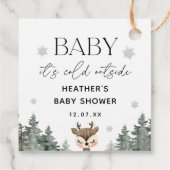 Baby zijn koude Baby shower buiten de winter Bedankjes Labels (Achterkant)