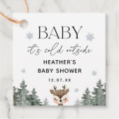 Baby zijn koude Baby shower buiten de winter Bedankjes Labels (Voorkant)
