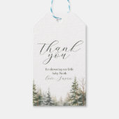 Baby zijn koude Baby shower buiten de winter Cadeaulabel (Voorkant)