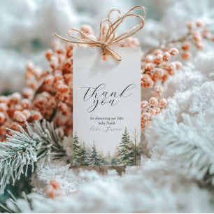 Baby zijn koude Baby shower buiten de winter Cadeaulabel