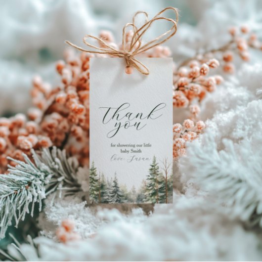 Baby zijn koude Baby shower buiten de winter Cadeaulabel