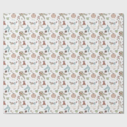 Baby zijn koude Baby shower buiten de winter Cadeaupapier (Vlak)