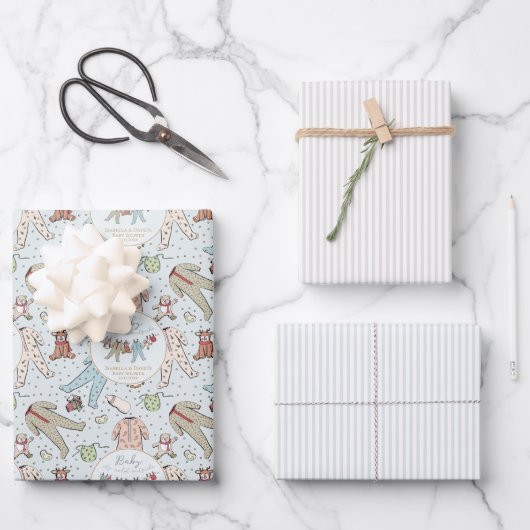 Baby zijn koude Baby shower buiten de winter Inpakpapier Vel (Voorkant)