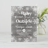 Baby zijn koude Baby shower buiten de winter Kaart (Staand voorkant)