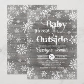Baby zijn koude Baby shower buiten de winter Kaart (Voorkant / Achterkant)