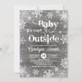 Baby zijn koude Baby shower buiten de winter Kaart