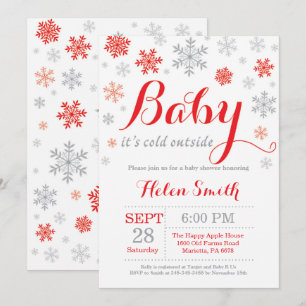Baby zijn koude Baby shower buiten de winter Kaart