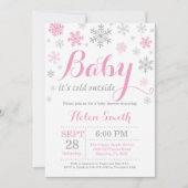 Baby zijn koude Baby shower buiten de winter Kaart (Voorkant)