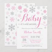 Baby zijn koude Baby shower buiten de winter Kaart (Voorkant / Achterkant)