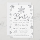 Baby zijn koude Baby shower buiten de winter Kaart (Voorkant)