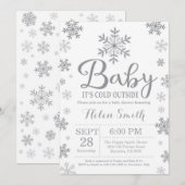 Baby zijn koude Baby shower buiten de winter Kaart (Voorkant / Achterkant)