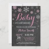 Baby zijn koude Baby shower buiten de winter Kaart (Voorkant)
