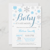 Baby zijn koude Baby shower buiten de winter Kaart (Voorkant)