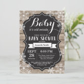 Baby zijn koude Baby shower buiten de winter Kaart (Staand voorkant)