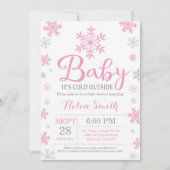 Baby zijn koude Baby shower buiten de winter Kaart (Voorkant)