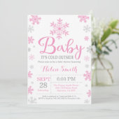 Baby zijn koude Baby shower buiten de winter Kaart (Staand voorkant)