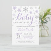 Baby zijn koude Baby shower buiten de winter Kaart (Staand voorkant)