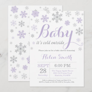 Baby zijn koude Baby shower buiten de winter Kaart