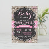 Baby zijn koude Baby shower buiten de winter Kaart (Staand voorkant)