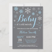 Baby zijn koude Baby shower buiten de winter Kaart (Voorkant)
