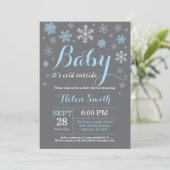Baby zijn koude Baby shower buiten de winter Kaart (Staand voorkant)