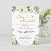 Baby zijn koude Baby shower buiten de winter Kaart (Staand voorkant)