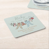 Baby zijn koude Baby shower buiten de winter Kartonnen Onderzetters (Schuin)