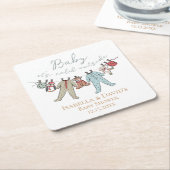Baby zijn koude Baby shower buiten de winter Kartonnen Onderzetters (Schuin)
