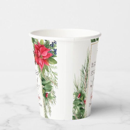 Baby zijn koude Baby shower buiten de winter Papieren Bekers (Rechts)